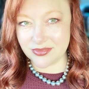 14mm faux pearls in 20”necklaces w/ earrings